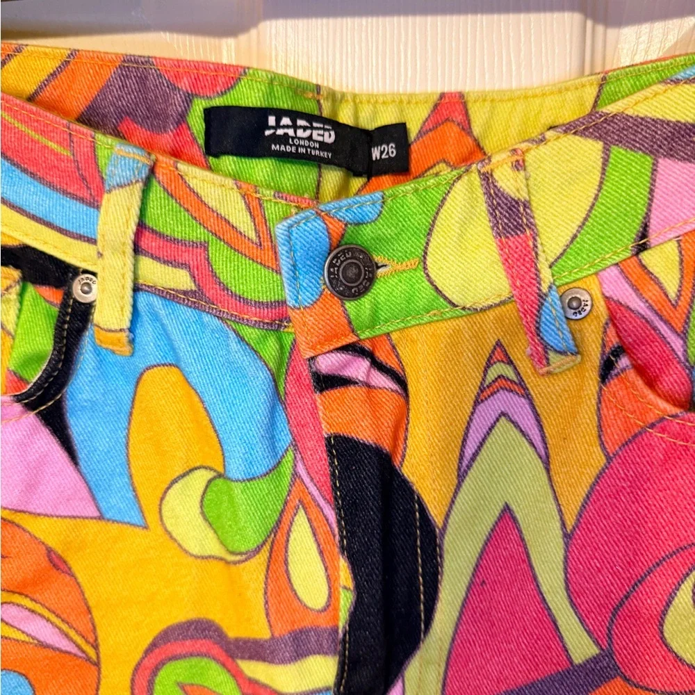 Colorful Abstract Patterned Pants - Picture 7 of 7